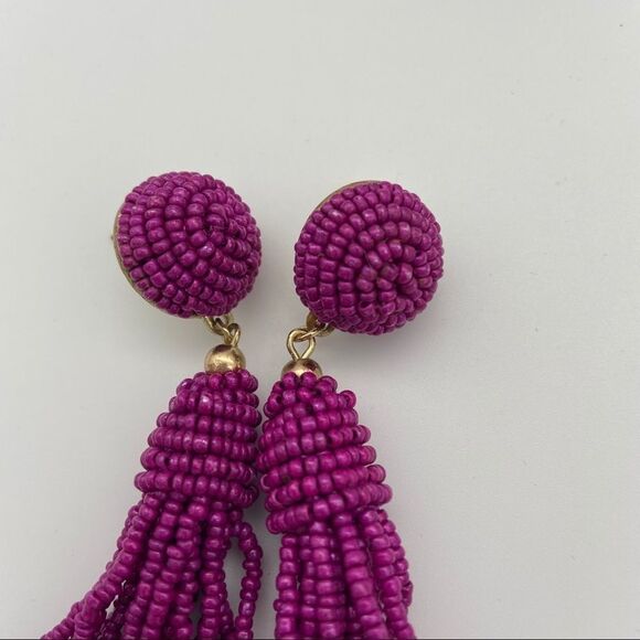 🍭6/$30 Beaded fountain tassel dangle post earrings - Picture 7 of 8